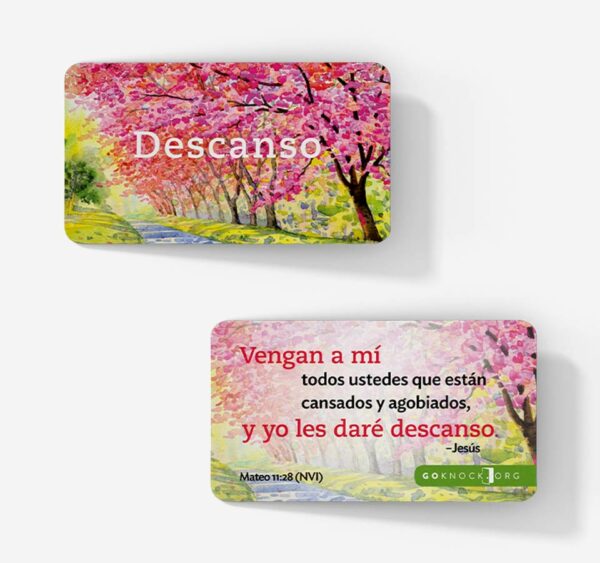 "Front and back of Descanso card"