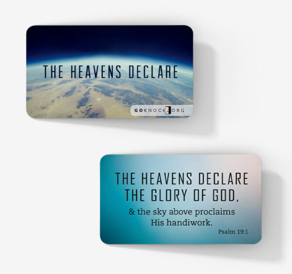 "Heavens declare card"