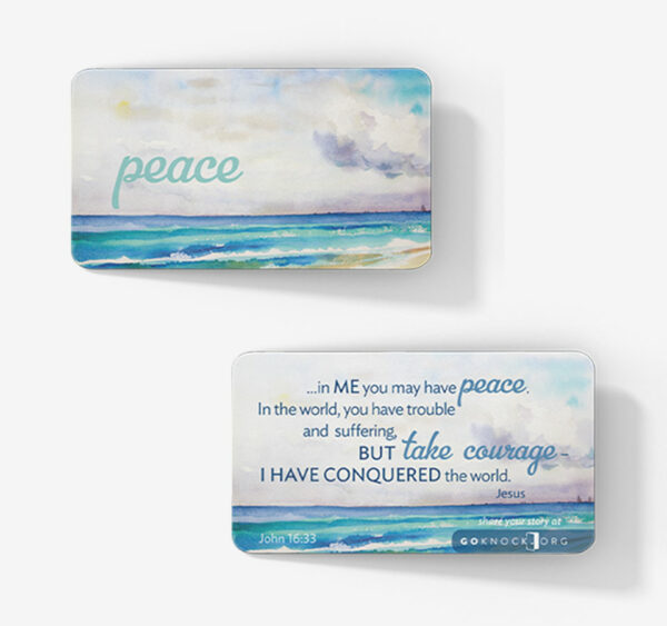"Front and back of peace card"