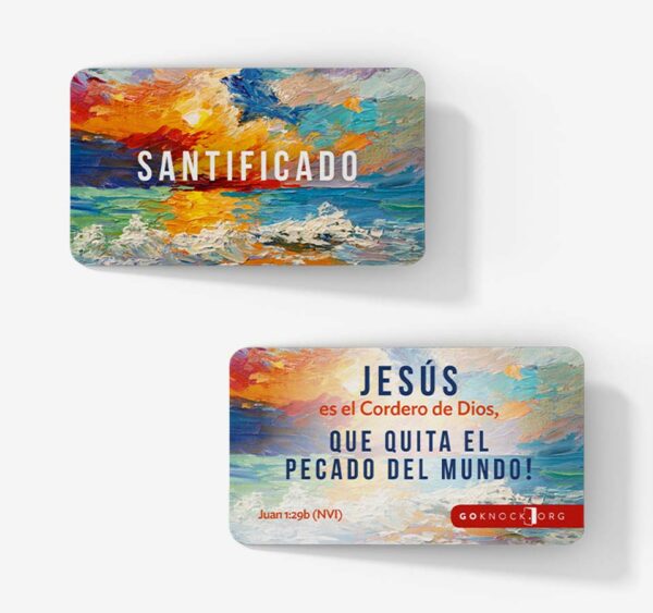 "Front and back of Santificado card"