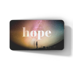 "Front and back of hope card"